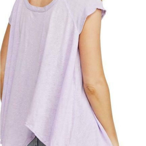 Free People Keep it Simple Tee Lilac Fields - Picture 3 of 6